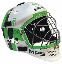 MPS kask PRO WG 2024 - MetalWhite/Green helmet srebrna siatka