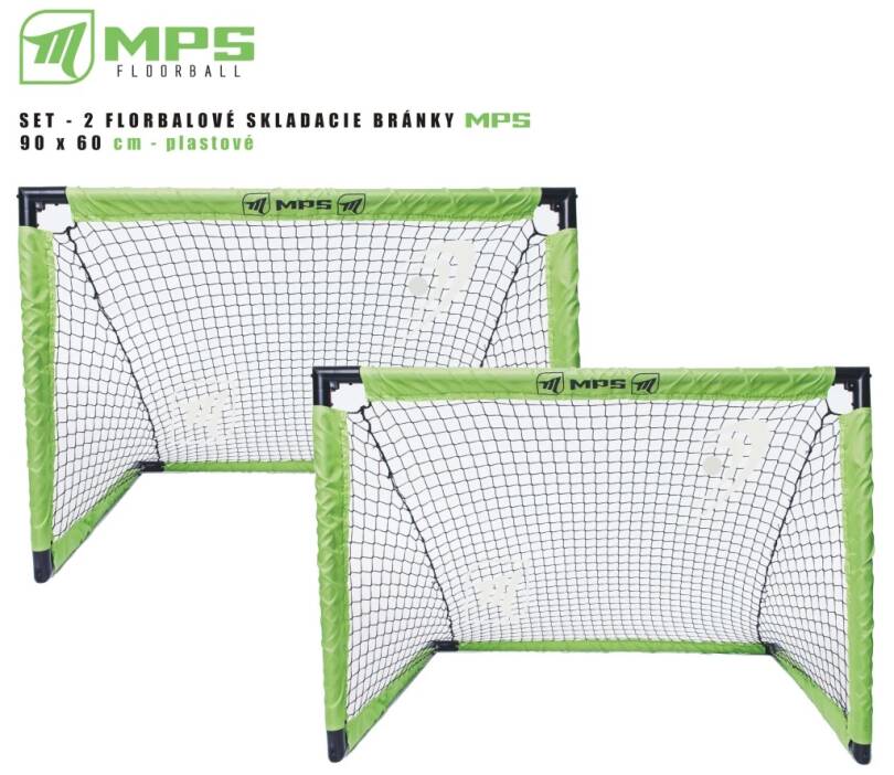 Set - 2 ks MPS bramka unihokejowa składana MPS 90 x 60cm z siatką PCV