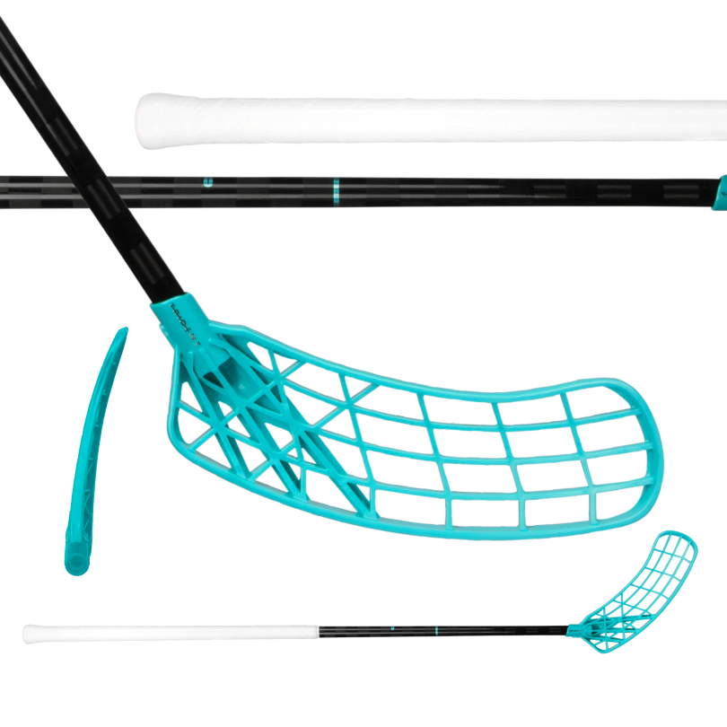 Salming Q-Series Carbon Pro 2.0 Icon Trident TX 29 Black / Laguna Blue + łopatka darmowa