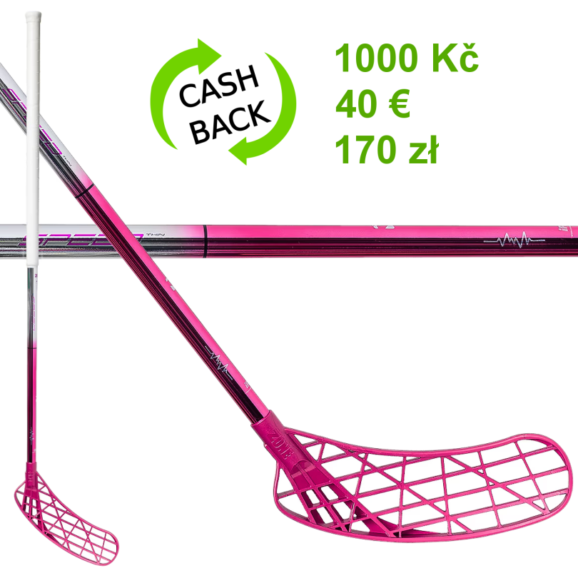 Zone floorball Air/One Speed 27 Thin chrome/magenta