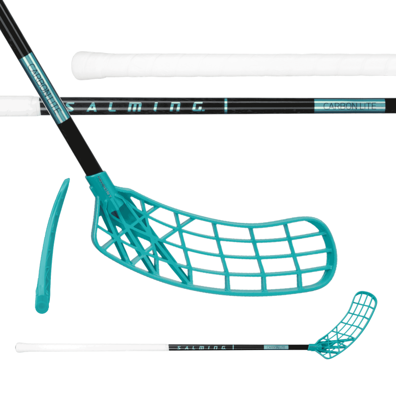 Salming Q-series Carbon Lite JR Trident TX 30 Black / Laguna Blue