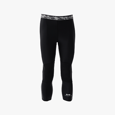 McDavid Compression 3/4 Tight With Dual Layer Knee Support Black