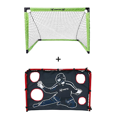 MPS bramka unihokejowa PVC 90x60 + Autobramkarz Goal buster 90x60