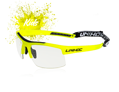 Unihoc okulary Energy kids Neon Yellow