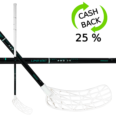 Unihoc Evolite Pro FL 26 white/turq SLIM