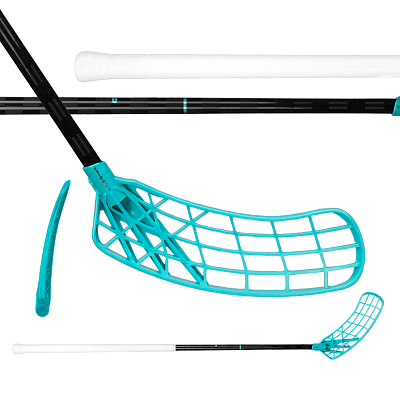 Salming Q-Series Carbon Pro 2.0 Icon Trident TX 27 Black / Laguna Blue + łopatka darmowa