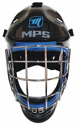 MPS kask PRO Black/Blue helmet srebrna siatka