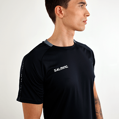 Salming koszula Core 22 Match Tee JR Black/Asphalt