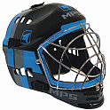 MPS kask PRO BGB 2024- Metal Black/Blue helmet srebrna siatka