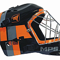 MPS kask MPS PRO BO 2024 - Metal Black/Orange helmet srebrna siatka