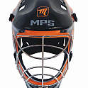 MPS kask MPS PRO BO 2024 - Metal Black/Orange helmet srebrna siatka