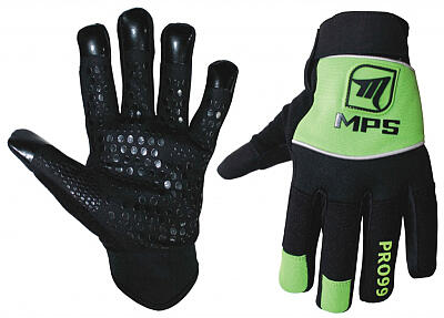 MPS Green zestaw bramkarski + Pro Flame - Green/Chrome + Unihokejowe rękawice MPS