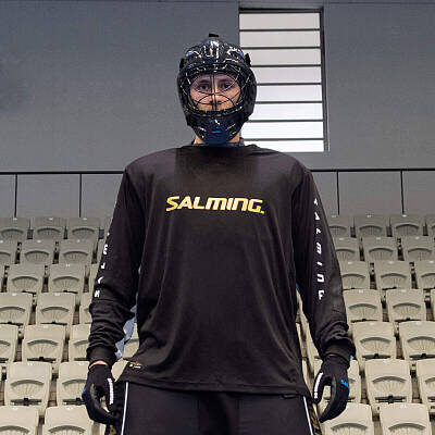 Salming Goalie Jersey React Black/White