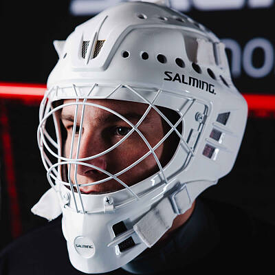 Salming Phoenix Elite Helmet White Shiny