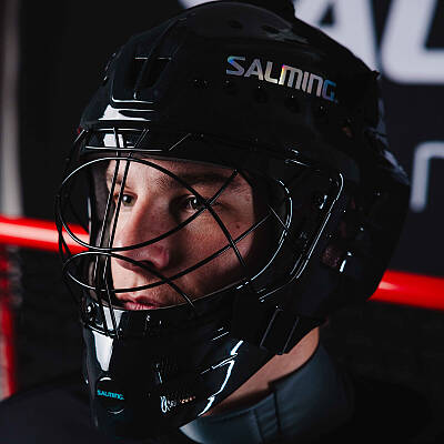 Salming Phoenix Elite Helmet Black Shiny