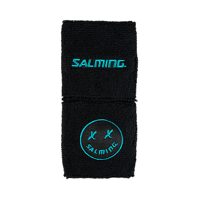 Salming Wristband Short 2-pack ICON Black / Laguna Blue