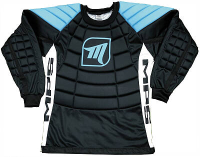 MPS ELITE zestaw bramkarski BLUE + kask Pro Flame - Black/Blue + Unihokejowe rękawice MPS